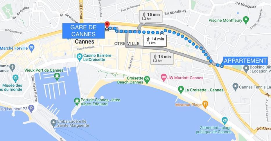 Apartamento Belle Terrasse Pres Du Martinez Et Des Plages! Cannes